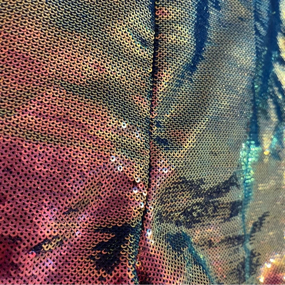 BLANKNYC Cosmic Charge Iridescent Sequin Multi Color Festival Shorts 26